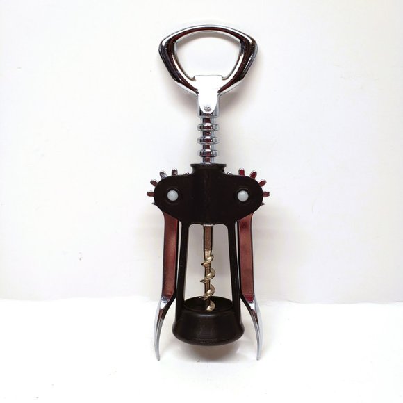 Wing Corkscrew Chrome Plated Steel Wine Bottle Opener Cork Screw Made in ITALY - Picture 7 of 9
